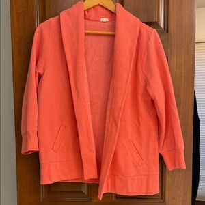 J. Crew Coral Open Front Cardigan